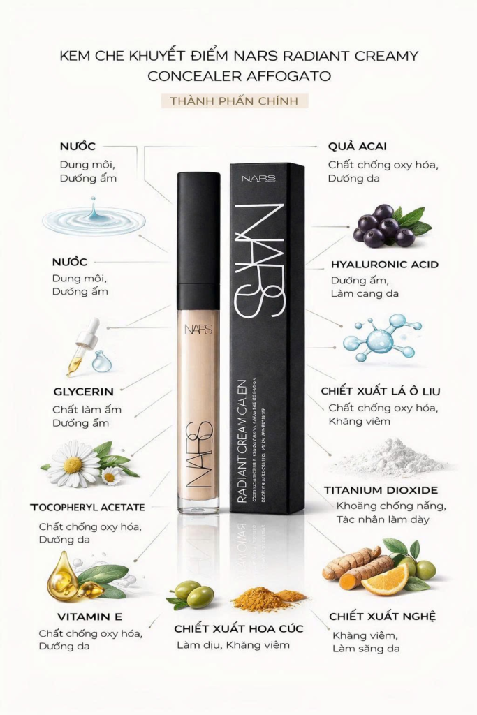 Kem che khuyết điểm NARS Radiant Creamy Concealer Affogato image